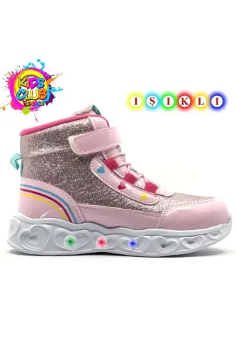 Pink Lighted Orthopedic Girls Boots 