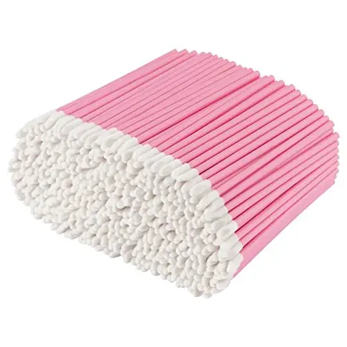 Pink Lip Wands Applicators Disposable - Vaincre 500PCS Lip Brush, Lipstick Make Up Lint Free Brush Gloss Wands, Makeup Applicator Beauty Tool Kits - 1