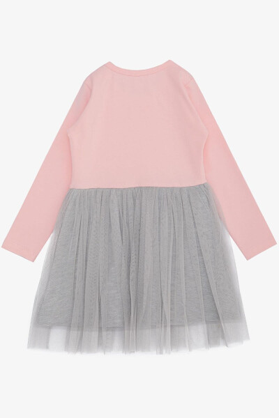 Pink Long Sleeve Dress with Cute Giraffe Print and Floral Design for Girls (1.5-5 Years) - 6