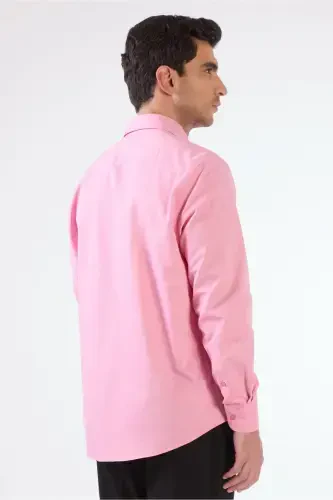 Pink Men's Regular Fit Oxford Brent Button-Down Long Sleeve Shirt - 94867 - 3