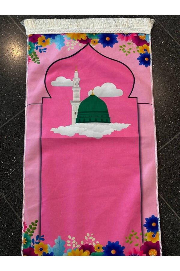 Pink mosque pattern girl's prayer set (45x90 cm) - 2