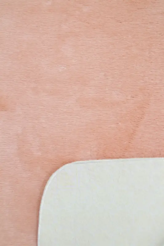 Pink Oval Plush Soft Washable Non-Slip Dot Base Antibacterial Hallway Nursery Rug-Pink - 5