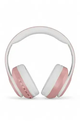 Pink P68 Bluetooth Wireless Stereo Headset, Aux Wired-Multi Colored - MATEO (1)