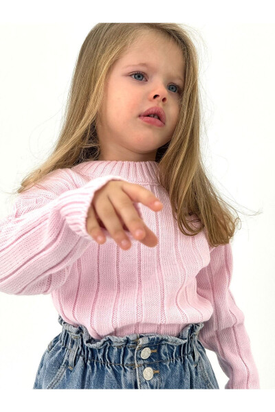 Pink Plain Knit Thick Ribbed Baby/Kid's Knit Sweater (Please Specify Full Age) - EYC BABY