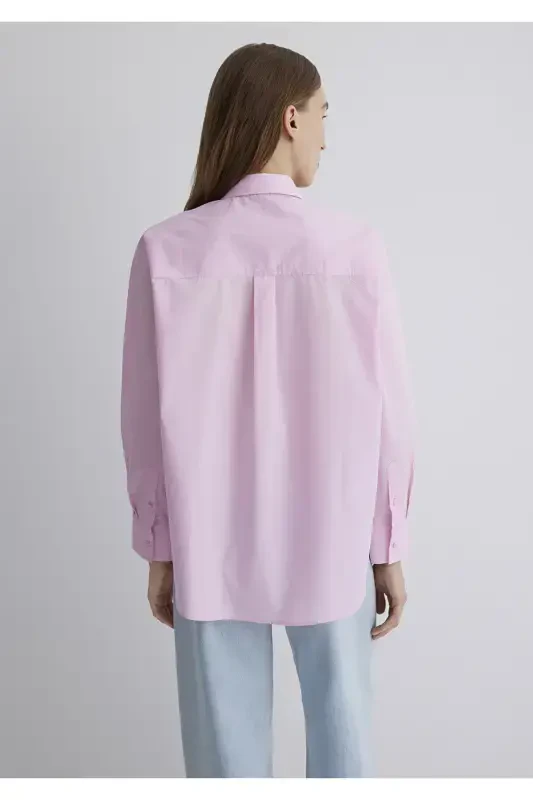 Pink Poplin Shirt Oversize / Wide Cut 1210103 - 4