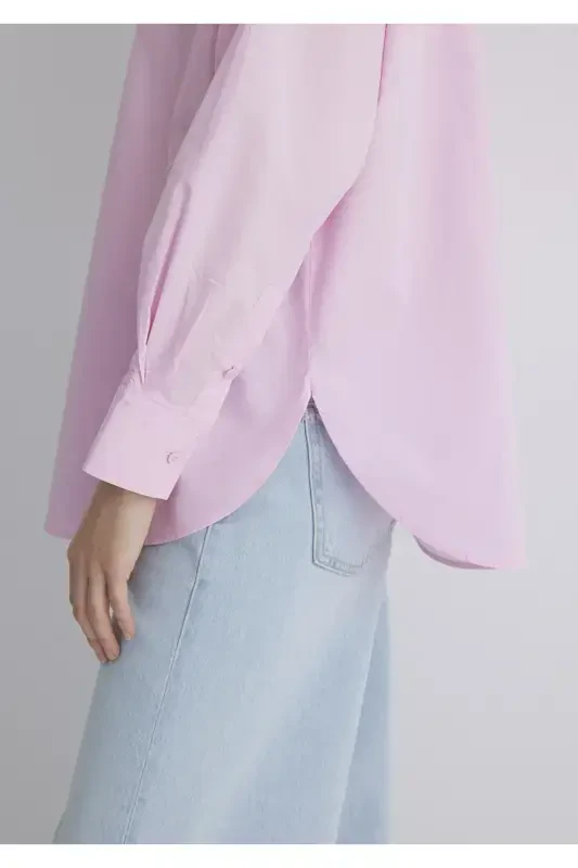 Pink Poplin Shirt Oversize / Wide Cut 1210103 - 6
