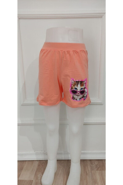 Pink Printed Shorts for Girls - 1