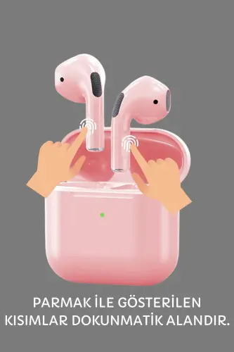 Pink Pro 5 Plus Premium A Quality Bluetooth Version 5.3 Bluetooth Headset-Pink with Free Case - 3