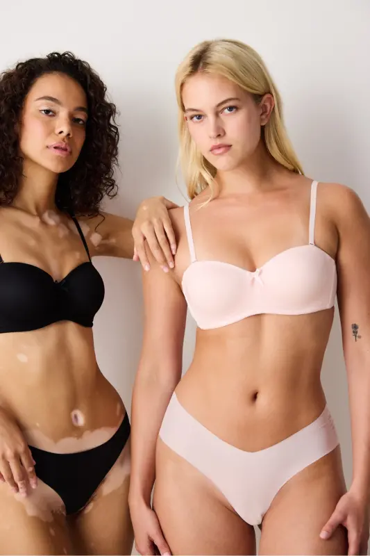 Pink Push-Up Underwire Non-Padded Lotus Bra - 1