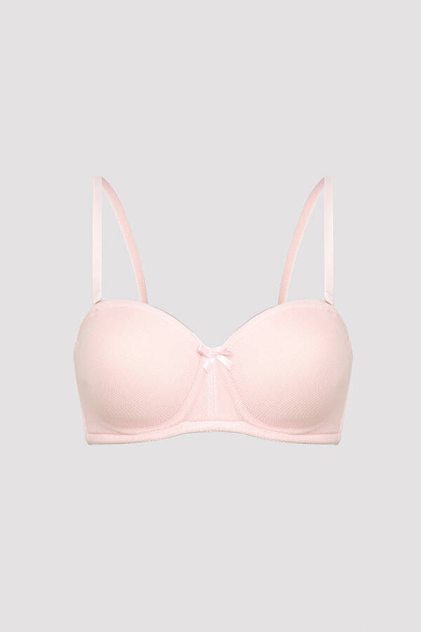 Pink Push-Up Underwire Non-Padded Lotus Bra - 12