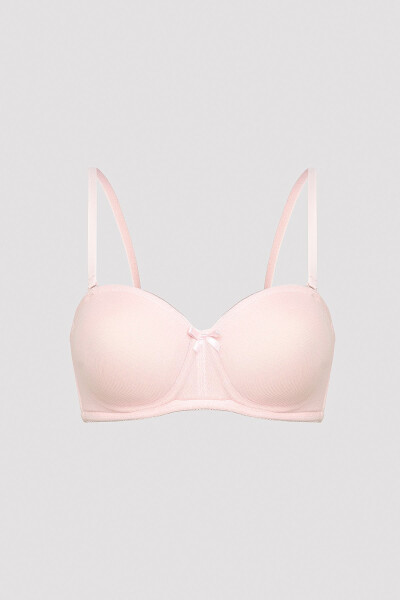 Pink Push-Up Underwire Non-Padded Lotus Bra - 8