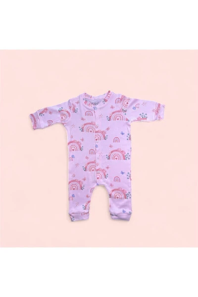 Pink Rainbow Print Baby Girl Romper - COOL (1)