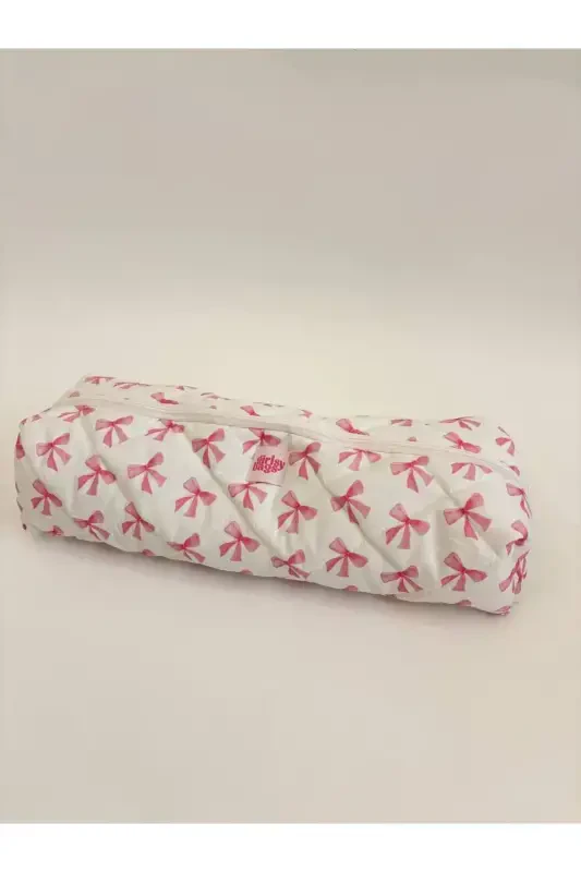 Pink Ribbon Hair Curler Straightener Bag Compatible for Airwrap Airstrait Large Travel Case-Pink Ribbon - 4