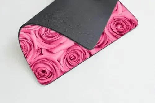 Pink Rose Mouse pad Customized Mousepad Non-Slip Rubber Base Mouse Pads for Computers Laptop Office Desk Accessories Mouse pad - 3