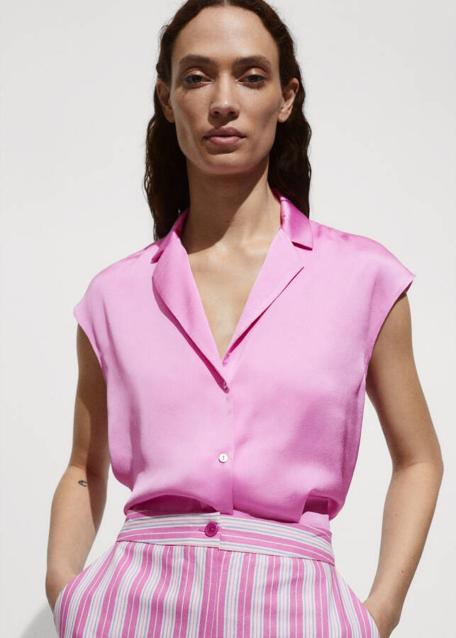 Pink satin shirt - 7