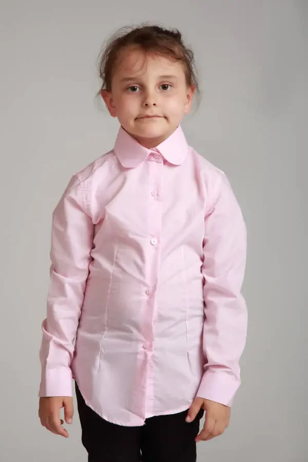Pink School Shirt for Girls - 1