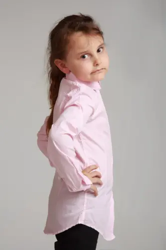 Pink School Shirt for Girls - 2