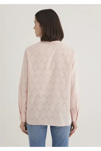 Pink Shirt Loose Fit / Bol Rahat Kesim 1211032-7 - 5