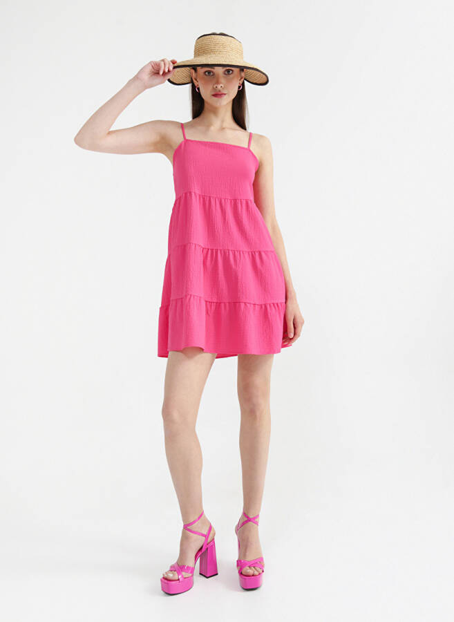 Pink sleeveless mini dress - 4