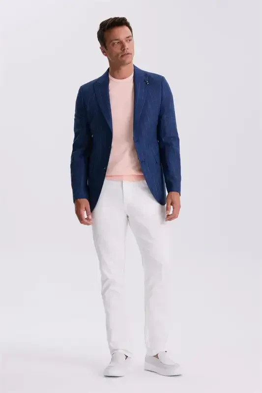 Pink Slim Fit Jersey Cycling Collar T-Shirt - 2