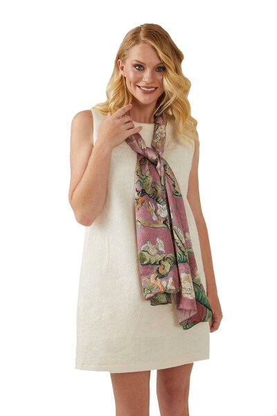 Pink Van Gogh Almond Blossoms Scarf - 2