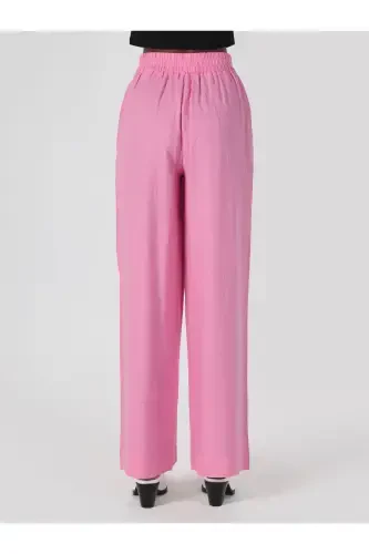 Pink, wide leg, high waist women's pants (regular fit) - COLIN’S (1)