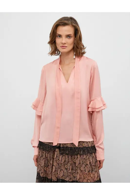 Pink Women Blouse 4WAK60028EW-PEMBE - 3