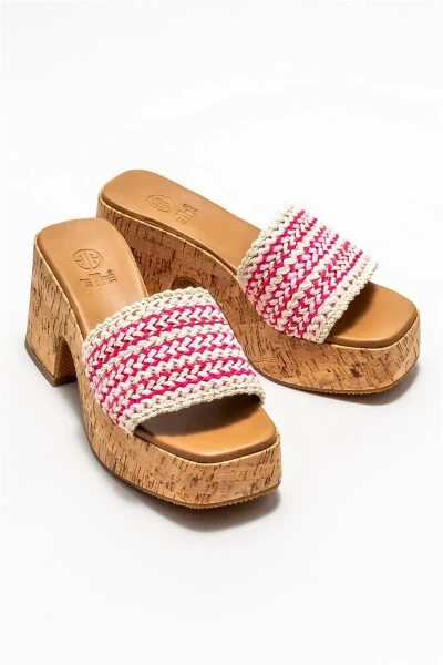 Pink Women's Heeled Slipper - ELLE (1)