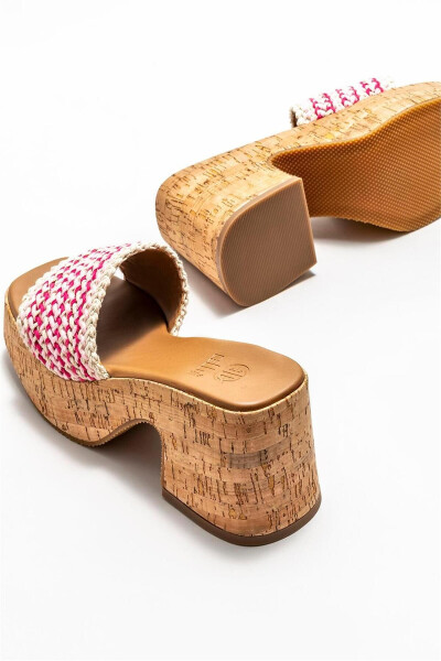 Pink Women's Heeled Slipper - 4