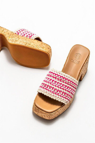 Pink Women's Heeled Slipper - 3