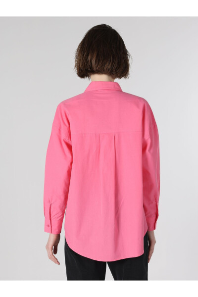 Pink women's long sleeve shirt - 2