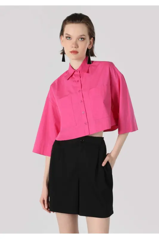 Pink women's shirt - 4