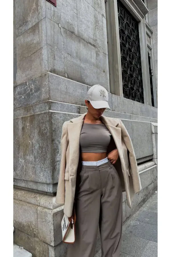 Pinterest-Inspired Cashmere Fabric Soft Texture Single Button Lined Oversized Loose Fit Coat Blazer Jacket - 6