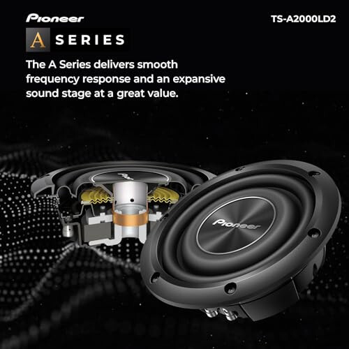 PIONEER A-Series TS-A2000LD2 8” Subwoofer – 700W Max, Shallow-Mount Design, Deep Bass in Tight Spaces - Pioneer (1)