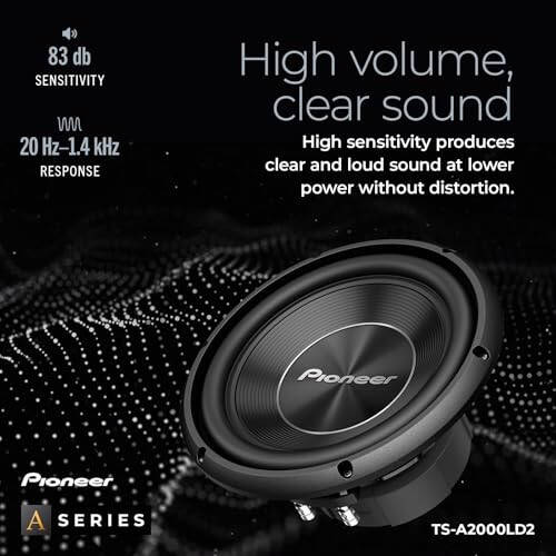 PIONEER A-Series TS-A2000LD2 8” Subwoofer – 700W Max, Shallow-Mount Design, Deep Bass in Tight Spaces - 5