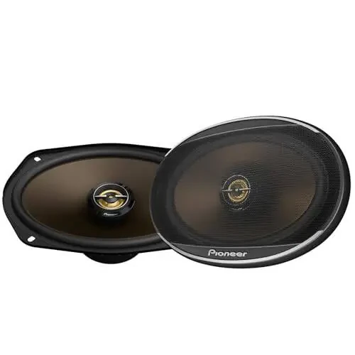 Pioneer A-Series MAX TS-A693FH, 2-Way Coaxial Car Audio Speakers, Full Range, Clear Sound Quality, Easy Installation and Enhanced Bass Response, Full Gold Colored 6” x 9” Oval Speakers - 1