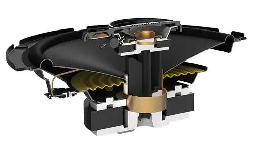 Pioneer A-Series Standard TS-A1671F, 3 yo'lli koaksial avtomobil audio dinamiklari, to'liq diapazon, tiniq ovoz sifati, oson o'rnatish va yaxshilangan bas javobi, qora va oltin rangli 6,5 dyuymli dumaloq dinamiklar. - 4