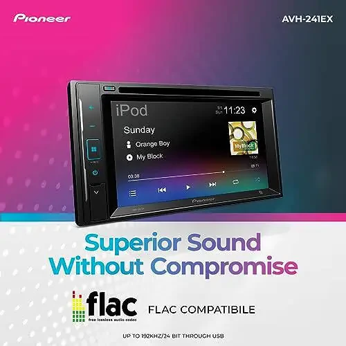 Pioneer AVH-241EX - 2-DIN CD/DVD-ресивер, с поддержкой Alexa через приложение Pioneer SmartSync, Bluetooth и камеры заднего вида, 6.2” резистивный сенсорный экран. - 5