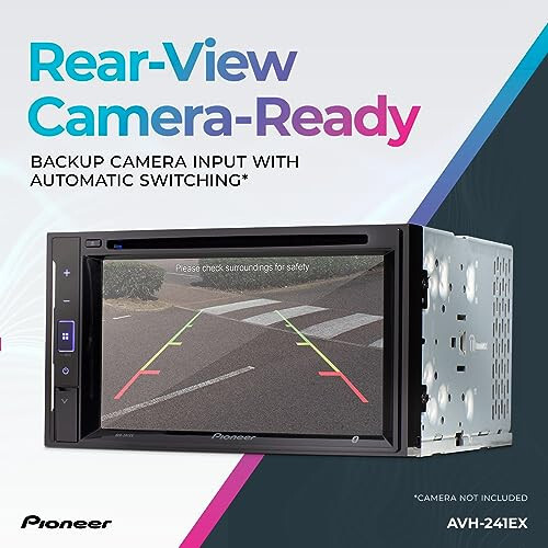 Pioneer AVH-241EX Double-Din CD/DVD Receiver, with Alexa via the Pioneer SmartSync App, Bluetooth and backup camera compatibility, 6.2” resistive touchscreen - 6