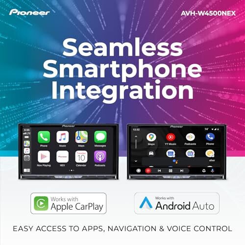Pioneer AVH-W4500NEX Цифровой мультимедийный ресивер - Беспроводной Apple CarPlay и Android Auto, 6.94