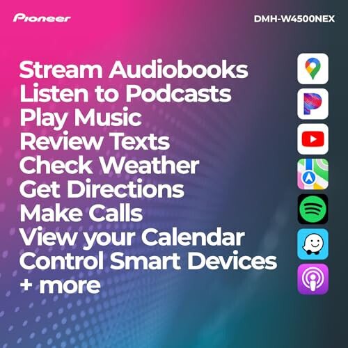 Pioneer AVH-W4500NEX Цифровой мультимедийный ресивер - Беспроводной Apple CarPlay и Android Auto, 6.94