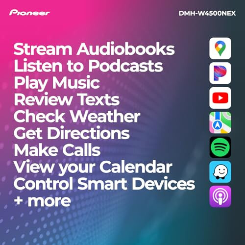 Pioneer AVH-W4500NEX Digital Multimedia Receiver - Wireless Apple CarPlay and Android Auto, 6.94