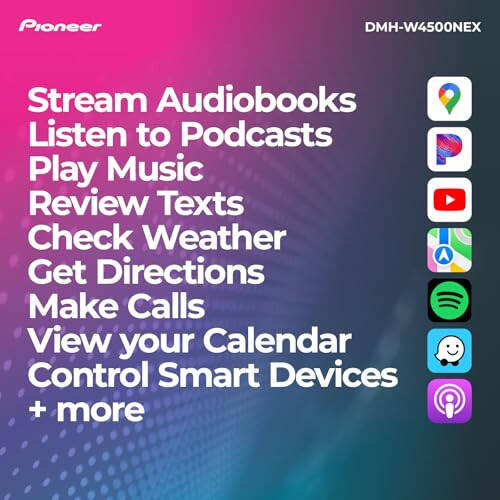 Pioneer AVH-W4500NEX Digital Multimedia Receiver - Wireless Apple CarPlay and Android Auto, 6.94