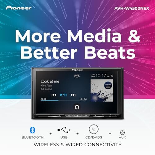 Pioneer AVH-W4500NEX Digital Multimedia Receiver - Wireless Apple CarPlay and Android Auto, 6.94
