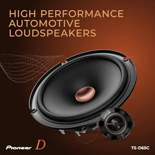 Pioneer D-Series TS-D65C 6.5” 2-Way Speakers (Pair) – 270W Max, Crisp Highs + Clear Vocals, Ideal Factory Upgrade, Add an Amplifier for Even Better Performance - 3