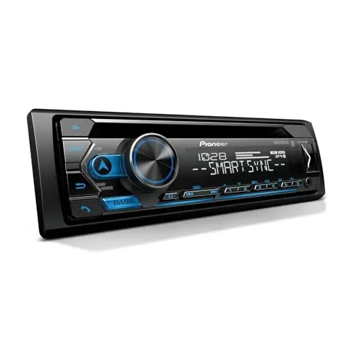 Pioneer DEH-S4220BT 1-Din CD Receiver – Bluetooth, USB/AUX, Color Change, FLAC, AM/FM Radio, Detachable Face, 50W x 4, Voice Control, Hi-Volt RCA Preouts - 1