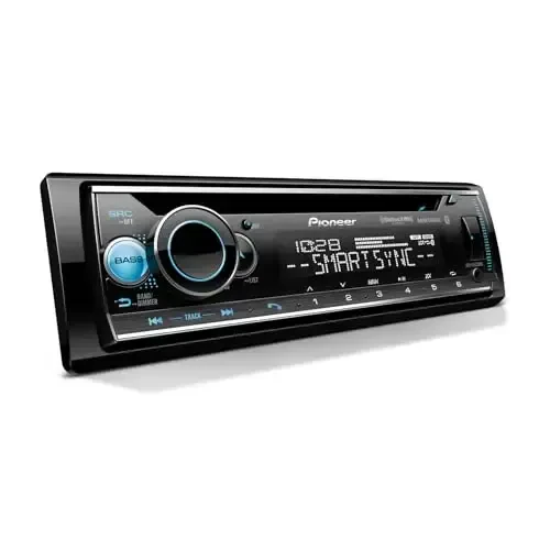 Pioneer DEH-S6220BS 1-Din CD Receiver – Bluetooth, SiriusXM, USB/AUX, Color Change, FLAC, AM/FM, Detachable Face, 13-Band EQ, 50W x 4, Voice Control, Hi-Volt RCA Preouts - PIONEER
