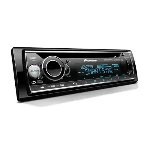 Pioneer DEH-S7200BHS 1-Din CD Receiver – Bluetooth, HD Radio, SiriusXM, USB/AUX, Color Change, FLAC, AM/FM, Detachable Face, 13-Band EQ, 50W x 4, Voice Control, Hi-Volt RCA Preouts 