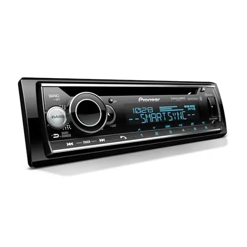 Pioneer DEH-S7200BHS 1-Din CD Receiver – Bluetooth, HD Radio, SiriusXM, USB/AUX, Color Change, FLAC, AM/FM, Detachable Face, 13-Band EQ, 50W x 4, Voice Control, Hi-Volt RCA Preouts - PIONEER