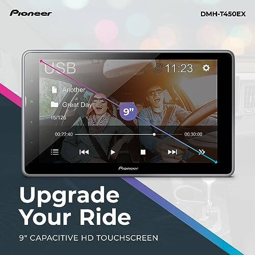 Pioneer DMH-T450EX Digital Multimedia Receiver with Weblink, 9” Capacitive Touchscreen, Double-DIN, Built-in Bluetooth, ModazoneAlexa Via App, Backup Camera Compatibility - 2